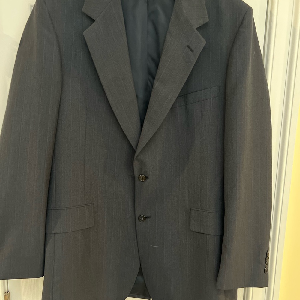 Men's Size 46 EX-L "Talbot Jaimes" Classic Gray Men's Blazer SUIT COAT  GUC